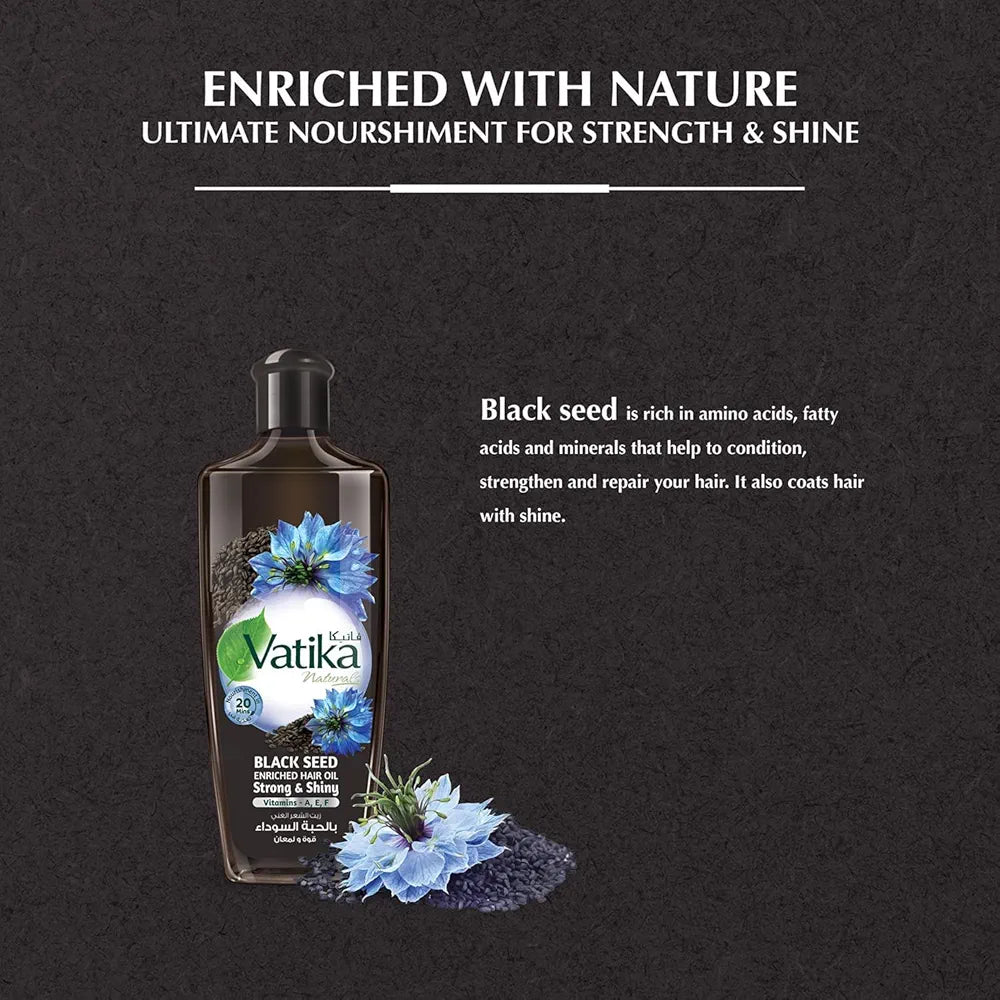 Vatika Naturals Blackseed Enriched Oil, 300 Ml